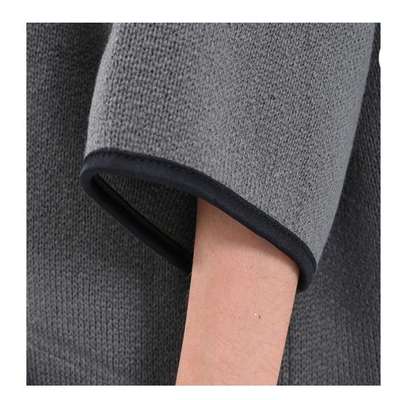 #2 Light Gray Knit Coat with Stand Collar and Buckle XL/XXL - Picture 6 of 10